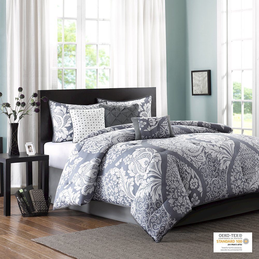 Start2Finish 7-piece cotton printed comforter bedding set with colorful floral design on soft, breathable fabric.