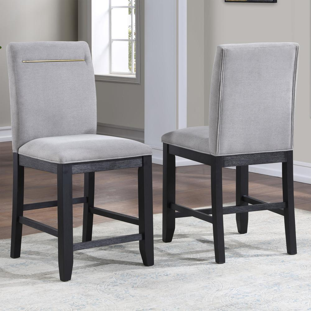 Start2Finish Yves counter chair in grey with a modern design and cushioned seat, suitable for kitchen or bar areas.