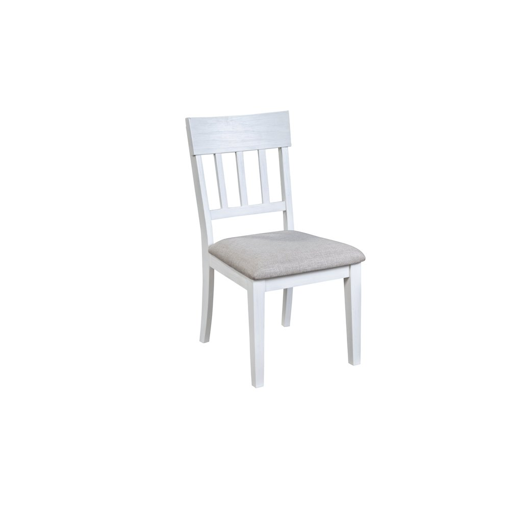 Set of 2 white Donham side chairs by Start2Finish, featuring modern design with sleek wooden legs and comfortable seats.
