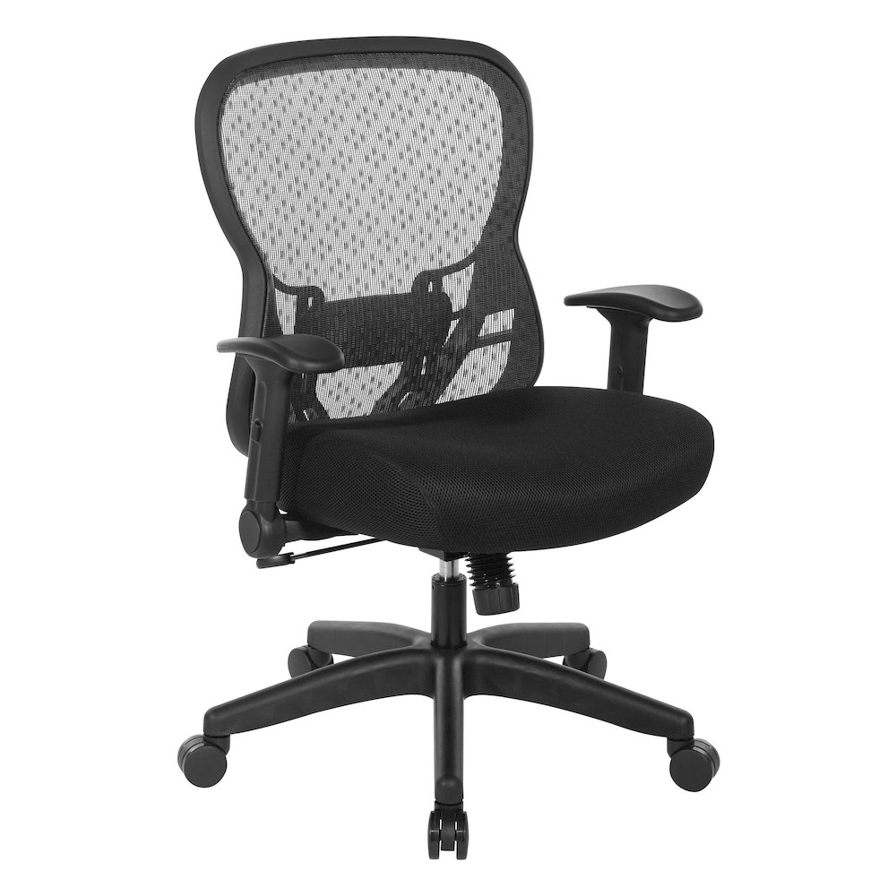 Start2Finish Deluxe R2 SpaceGrid Back Chair, ergonomic office furniture with a mesh back and adjustable features.