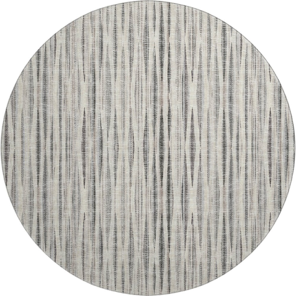 Start2Finish Mayfield beige round rug, 8x8 feet, machine washable, soft textured rug for living rooms or bedrooms.