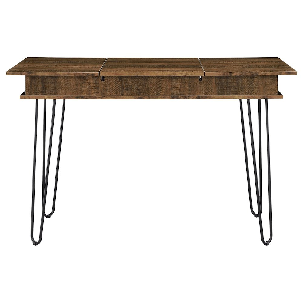 Start2Finish Sheeran 47-inch rustic amber writing desk with storage, featuring a wood finish and functional drawers.