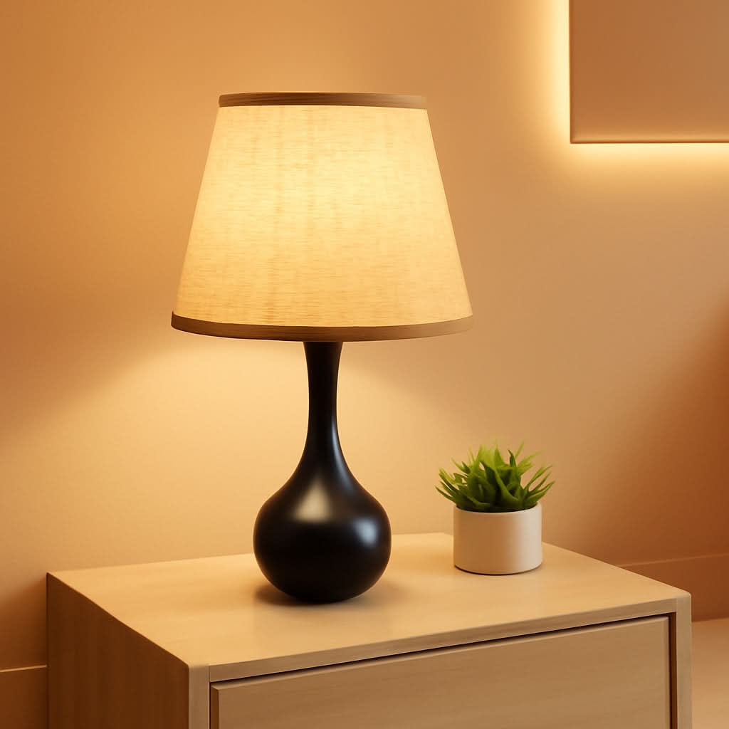 Black 16Inch Touch TableLamp Pro Nightstand Accent