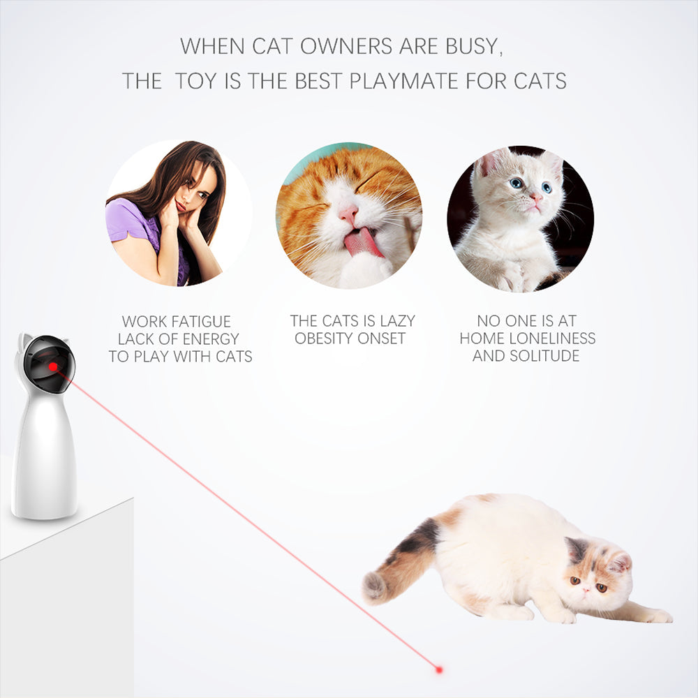 Maroon Asteria Creative Cat Pet LED Laser Toy with automatic movement and fun laser light for entertaining cats