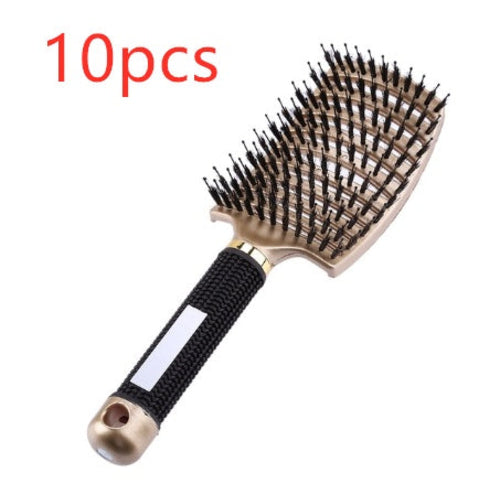 CJDropshipping anti-knot hairbrush for women, detangler hairbrush with ergonomic handle, suitable for smooth, tangle-free hair.