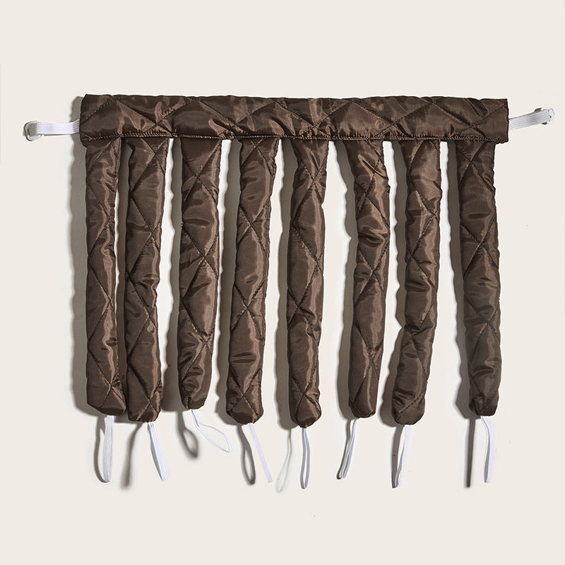 Maroon Asteria heatless hair curlers with ribbon headband and curling rods for gentle, no-heat hairstyle curling.