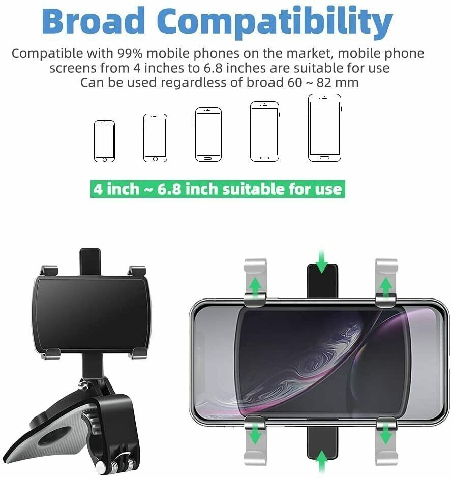 Puce Gaia universal car dashboard mount holder clip for cell phones, adjustable clamp and cradle for secure vehicle mounting.