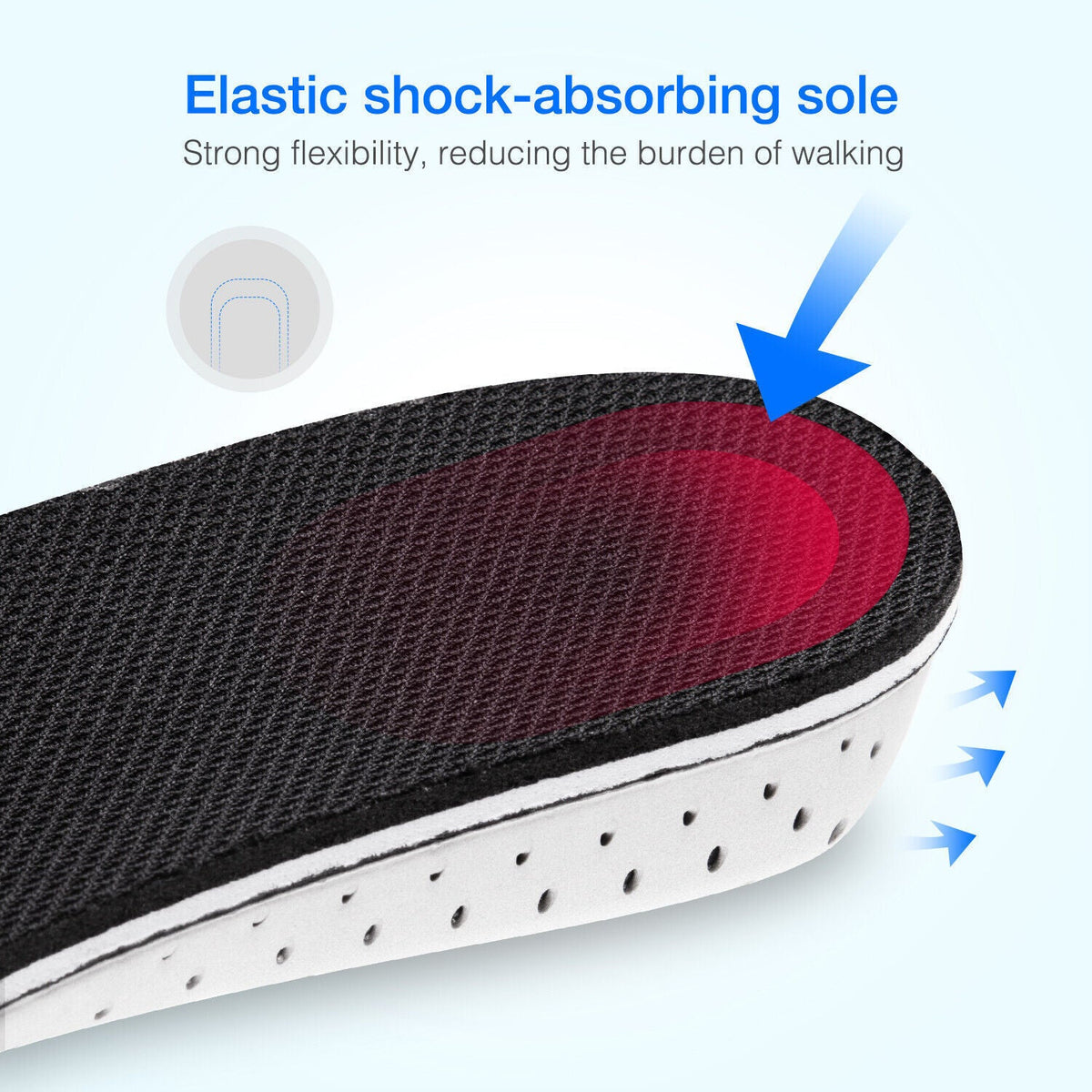 Puce Gaia invisible height increase insoles for men and women, heel lift tech accessories for taller shoes, discreet and comfortable