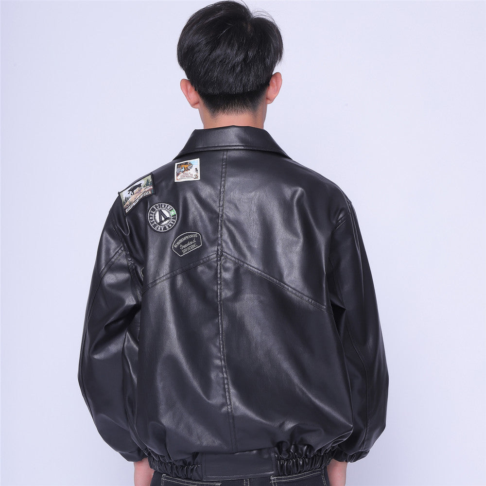 Black Drive Moto Jacket by Carmine Juneberry, Haute Edition 25, featuring a sleek, stylish motorcycle-inspired design for jackets and coats.