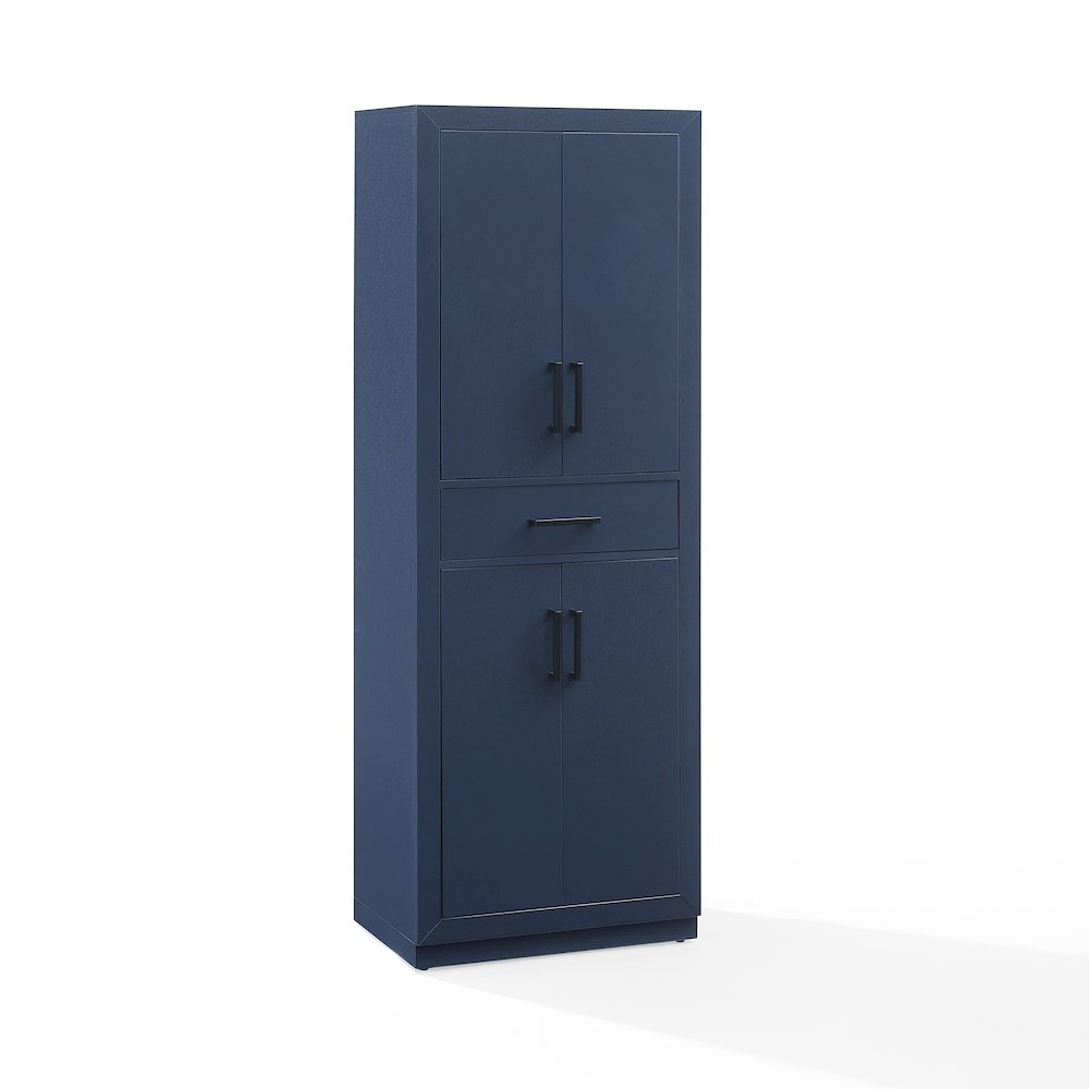 Start2Finish Isla kitchen storage pantry furniture with shelves and compartments for organized kitchen storage.