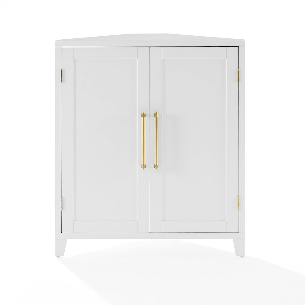 Start2Finish Roarke stackable corner kitchen storage pantry with open shelves and organized space for pantry essentials.