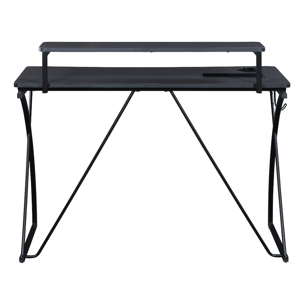Start2Finish Biome 44-inch gaming desk with Bluetooth LED lights, featuring a spacious surface and modern design for gaming setup.