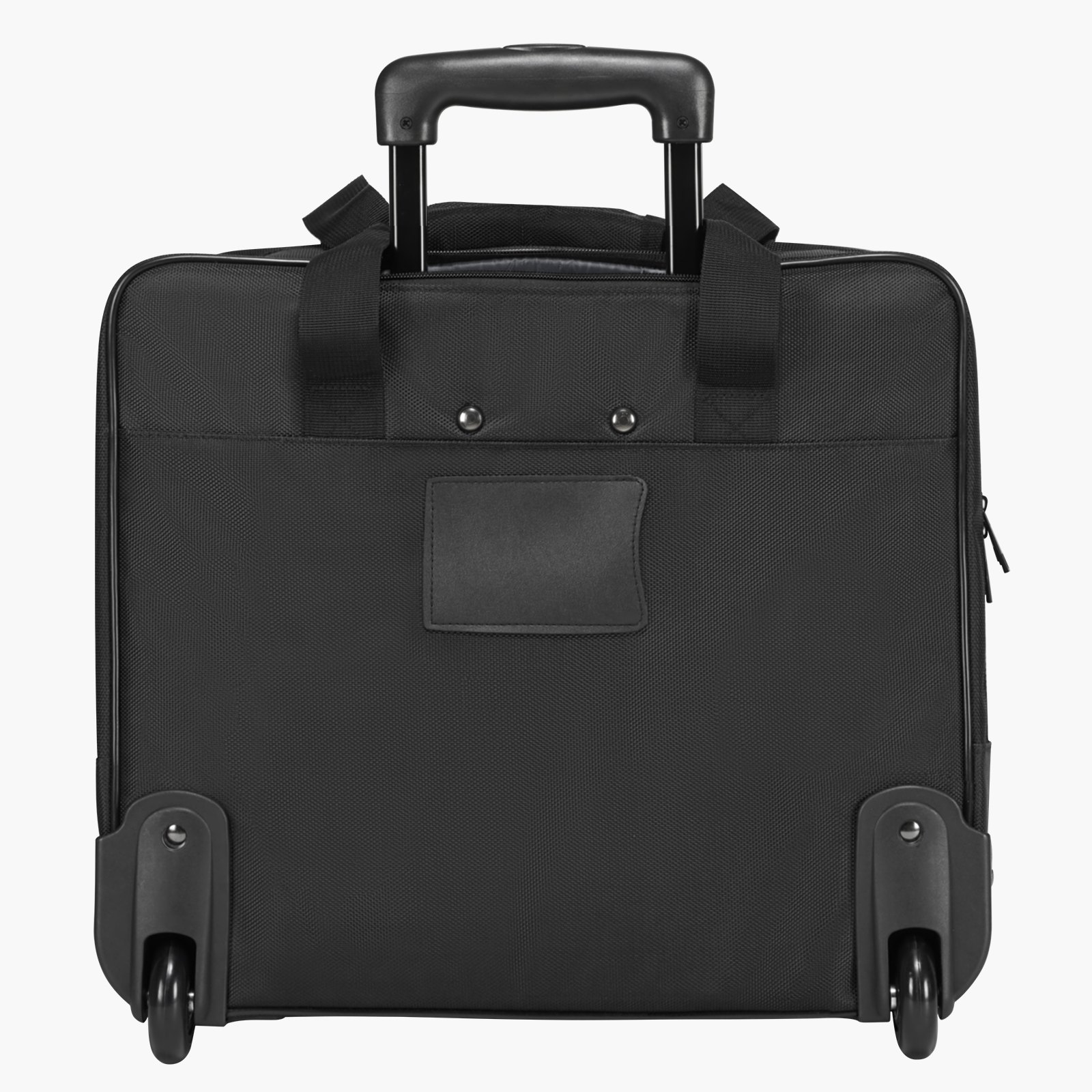 Start2Finish VEVOR rolling laptop bag with telescoping handle and wheels, fits 15.6-inch laptops, black wheeled briefcase for work.