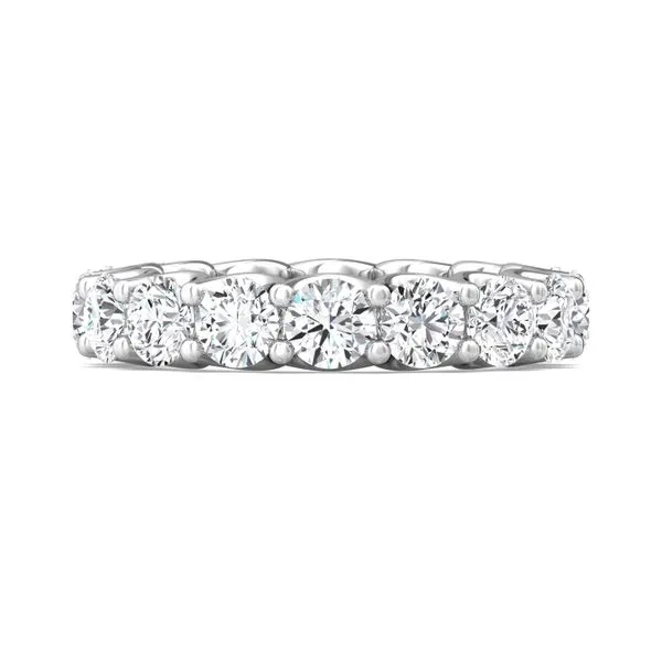 Start2Finish 4.00 CTW lab-grown diamond eternity band ring in U-prong setting, G/VS clarity, 14K white or yellow gold.