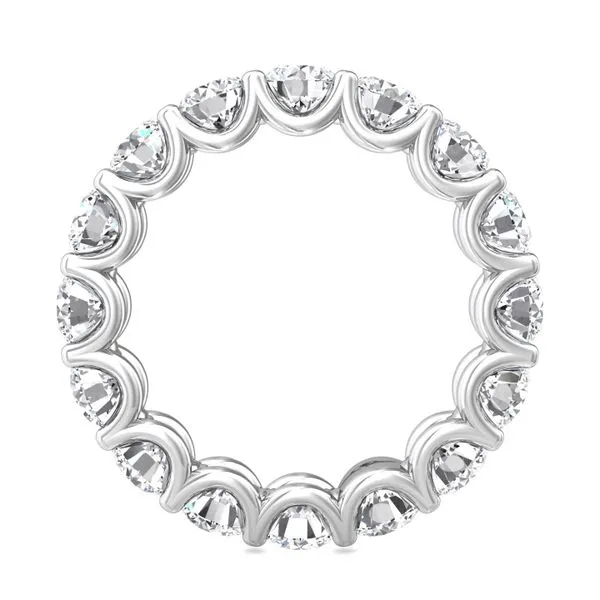 Start2Finish 4.00 CTW lab-grown diamond eternity band ring in U-prong setting with G/VS clarity in 14K white or yellow gold jewelry