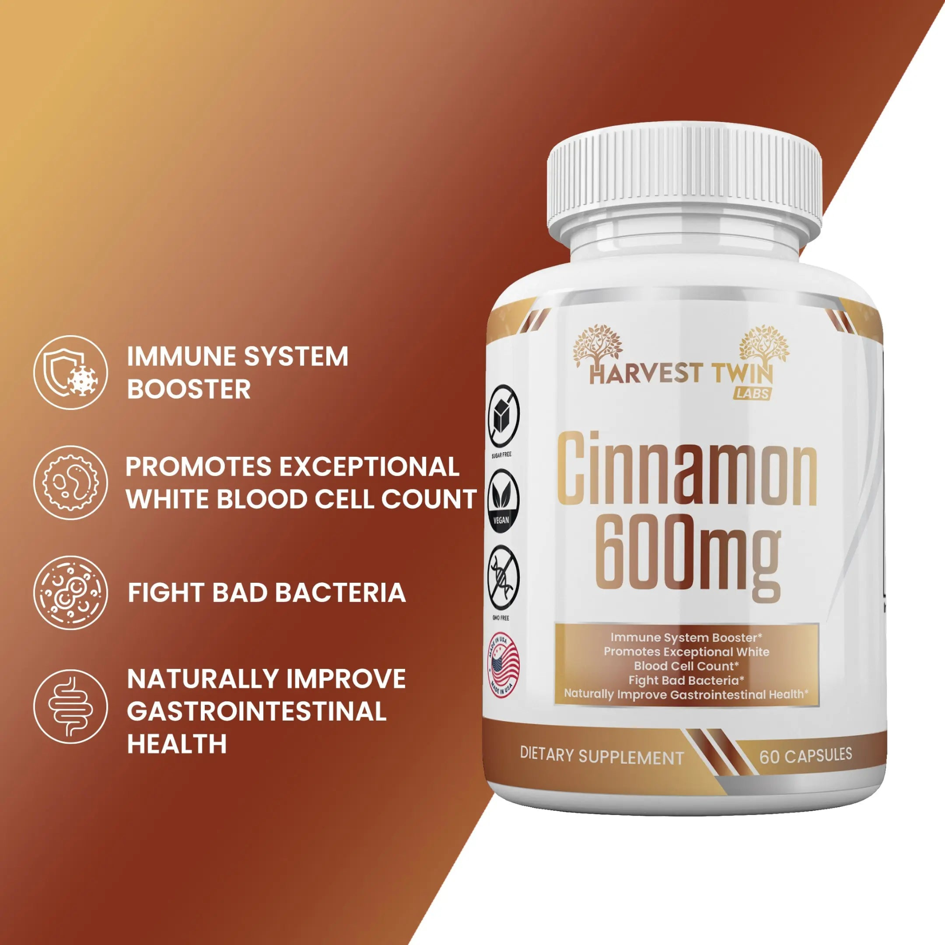 Start2Finish True Cinnamon Ceylon supplement bottle with label, showcasing the supplement&