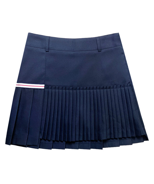 Amethyst Lucy BENECIA 12 Navy asymmetric culottes, stylish accessories with a modern design, displayed on a neutral background.