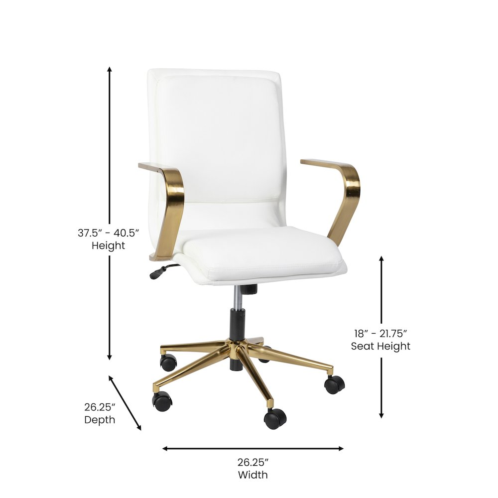 Modern elevated mid-back executive office chair by Start2Finish with cushioned upholstery and adjustable height for comfortable workspace seating.