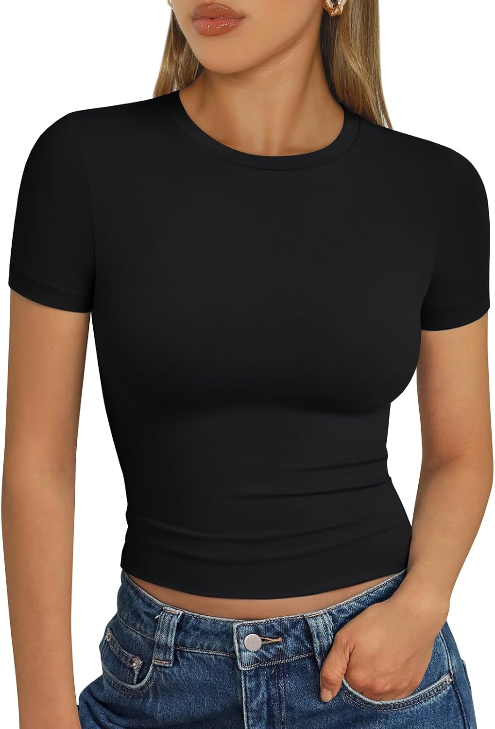 Trendy Queen Womens Short Sleeve T Shirt Buttery Soft Summer Tops Basic Tees