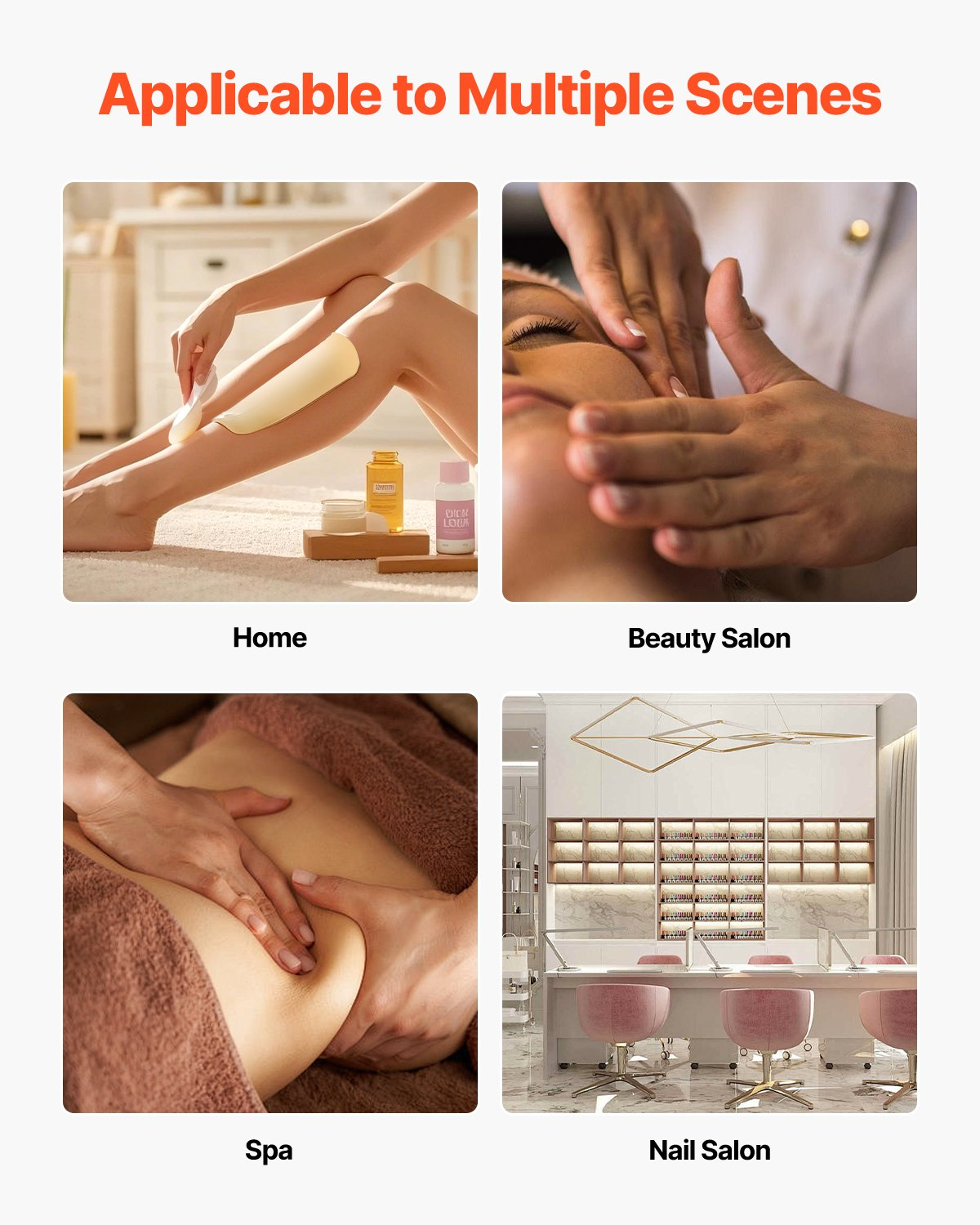 Start2Finish VEVOR 3000ML wax warmer for hair removal with adjustable temperature, non-stick pot, and 100 waxing sticks for beauty salons.