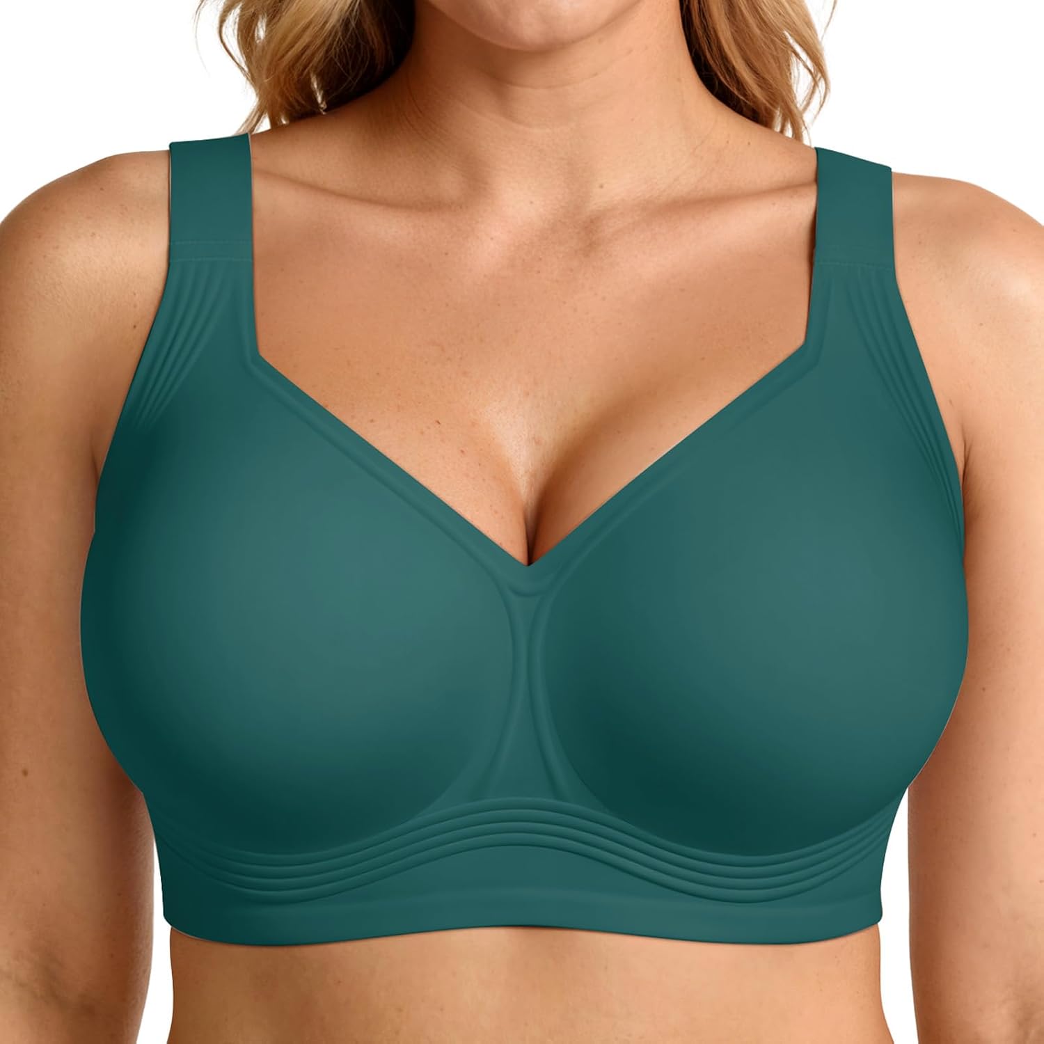 LetsJoli Jelly Bras for Women No Underwire Plus Size Push Up Supportive | Full Coverage, Wireless Support Lift, For Older Women Large Breasts, Minimizer, Seamless Everyday Bra