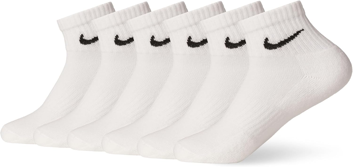 Nike Unisex Adult Everyday Cushioned Training Ankle Socks (6-Pack) | Mens and Womens