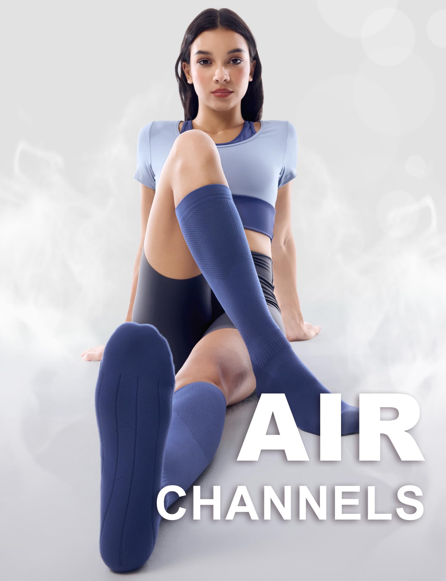 FITRELL 3 Pairs Compression Socks for Women and Men 20-30mmHg-Circulation Support Socks