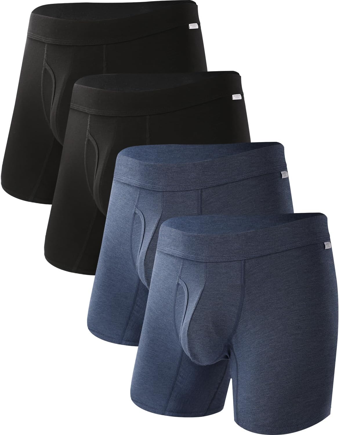 BAMBOO COOL Ultra Soft & breathable Mens Underwear Boxer Briefs Pack | Natural Bamboo Fabric,No Ride Up,Softer&Cooler than Cotton,Lightweight&breathable,Daily Wear,Outdoor