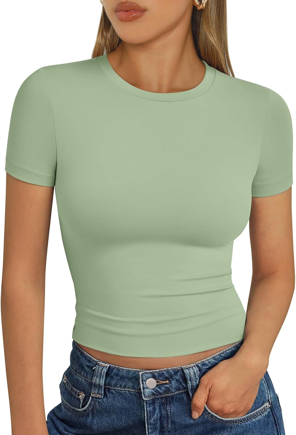 Trendy Queen Womens Short Sleeve T Shirt Buttery Soft Summer Tops Basic Tees