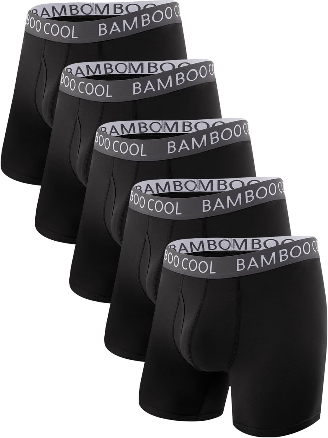BAMBOO COOL Ultra Soft & breathable Mens Underwear Boxer Briefs Pack | Natural Bamboo Fabric,No Ride Up,Softer&Cooler than Cotton,Lightweight&breathable,Daily Wear,Outdoor