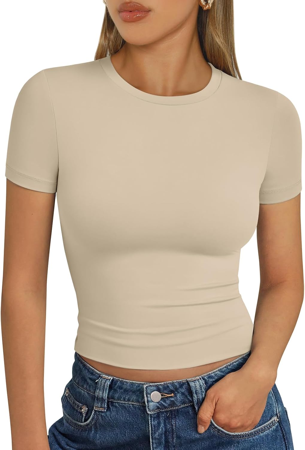 Trendy Queen Womens Short Sleeve T Shirt Buttery Soft Summer Tops Basic Tees