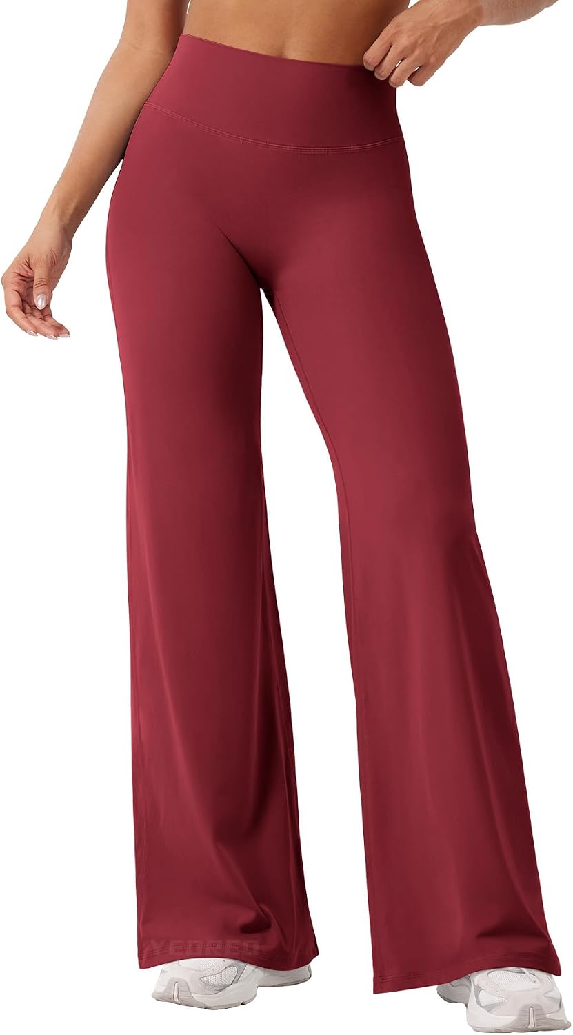YEOREO Ease Workout Leggings Womens Straight Leggings Eddiy Gym Yoga Pants | 29"/31.5"/33"/35",No Front Seam,High Waist,Buttery,Booty Lifting,Wide Leg