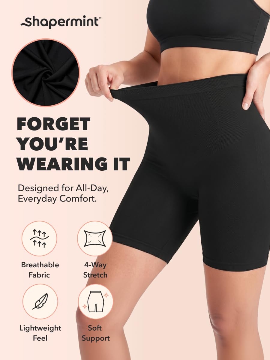 SHAPERMINT Shapewear for Women - High-Waisted Shapewear Tummy Control Shorts, Thigh Slimmer, Underwear for Women