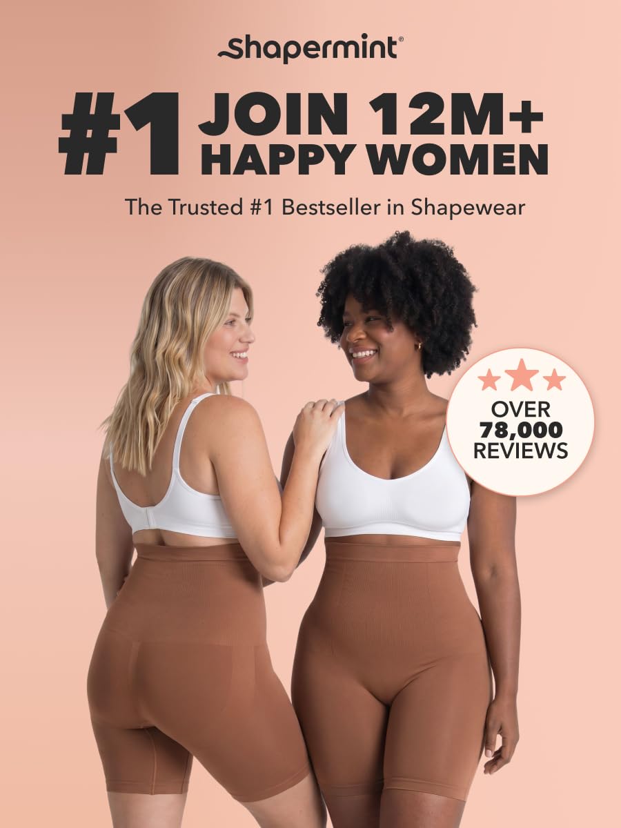 SHAPERMINT Shapewear for Women - High-Waisted Shapewear Tummy Control Shorts, Thigh Slimmer, Underwear for Women