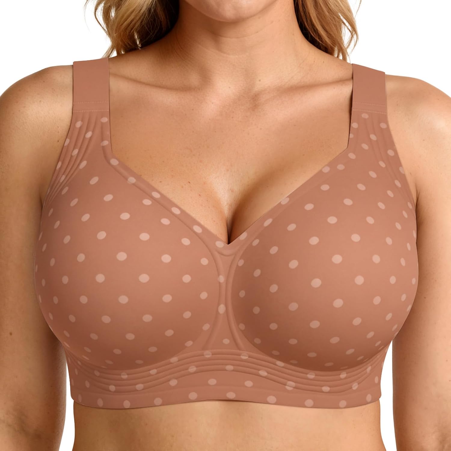 LetsJoli Jelly Bras for Women No Underwire Plus Size Push Up Supportive | Full Coverage, Wireless Support Lift, For Older Women Large Breasts, Minimizer, Seamless Everyday Bra