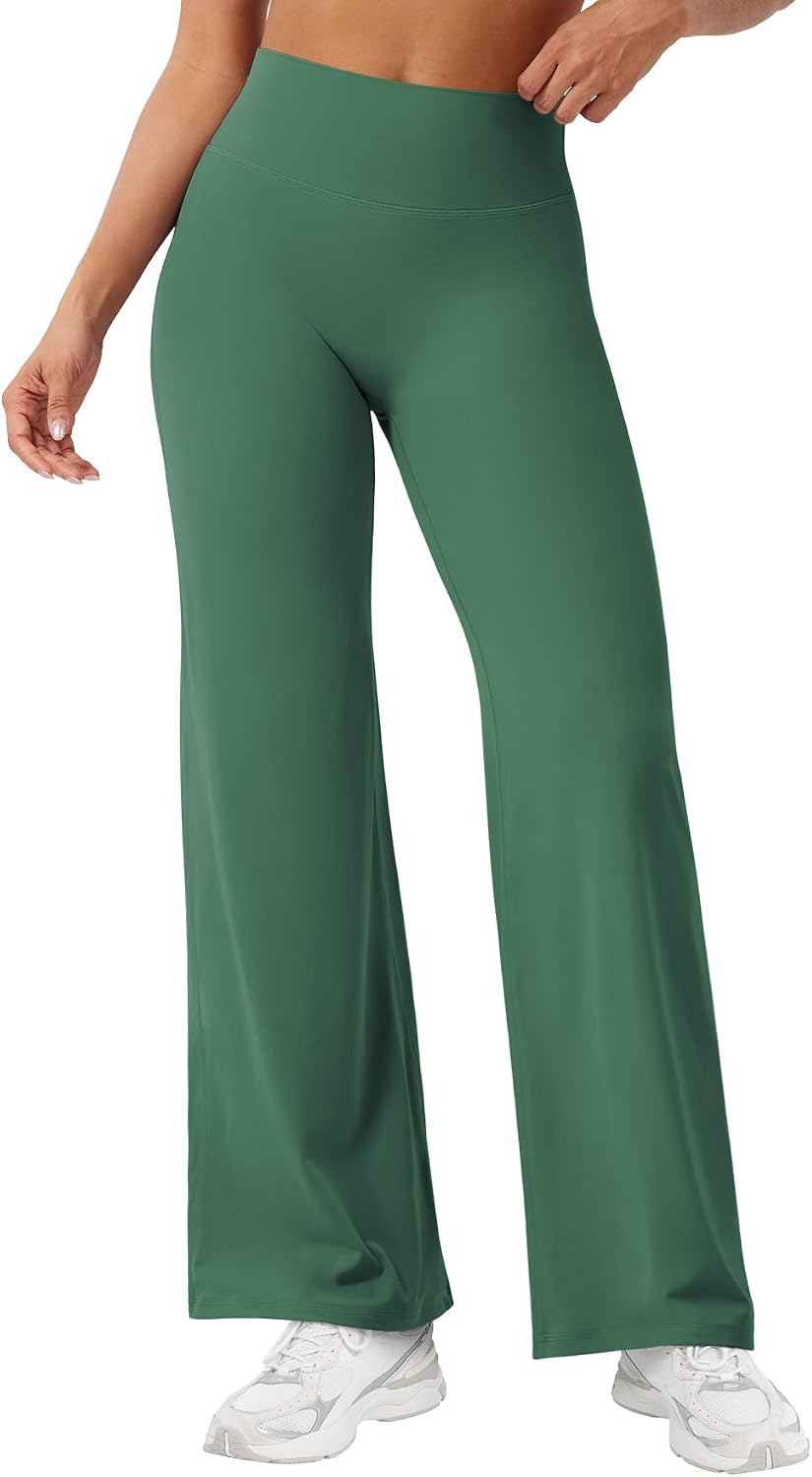 YEOREO Ease Workout Leggings Womens Straight Leggings Eddiy Gym Yoga Pants | 29"/31.5"/33"/35",No Front Seam,High Waist,Buttery,Booty Lifting,Wide Leg