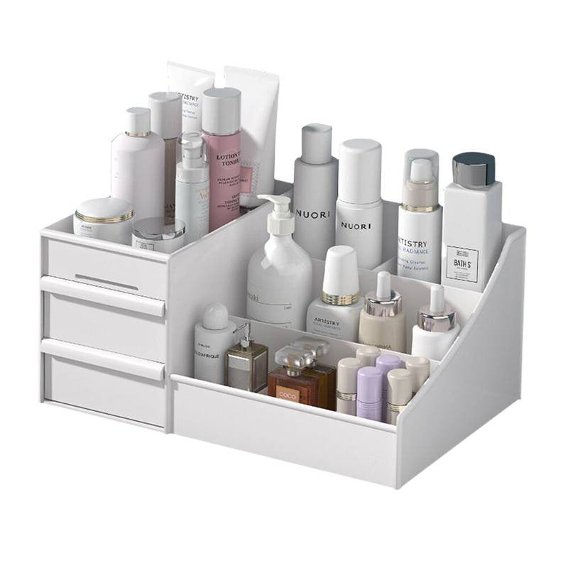 Green Alcestis skincare plastic box with secure lid, designed for organizing and storing skincare products.