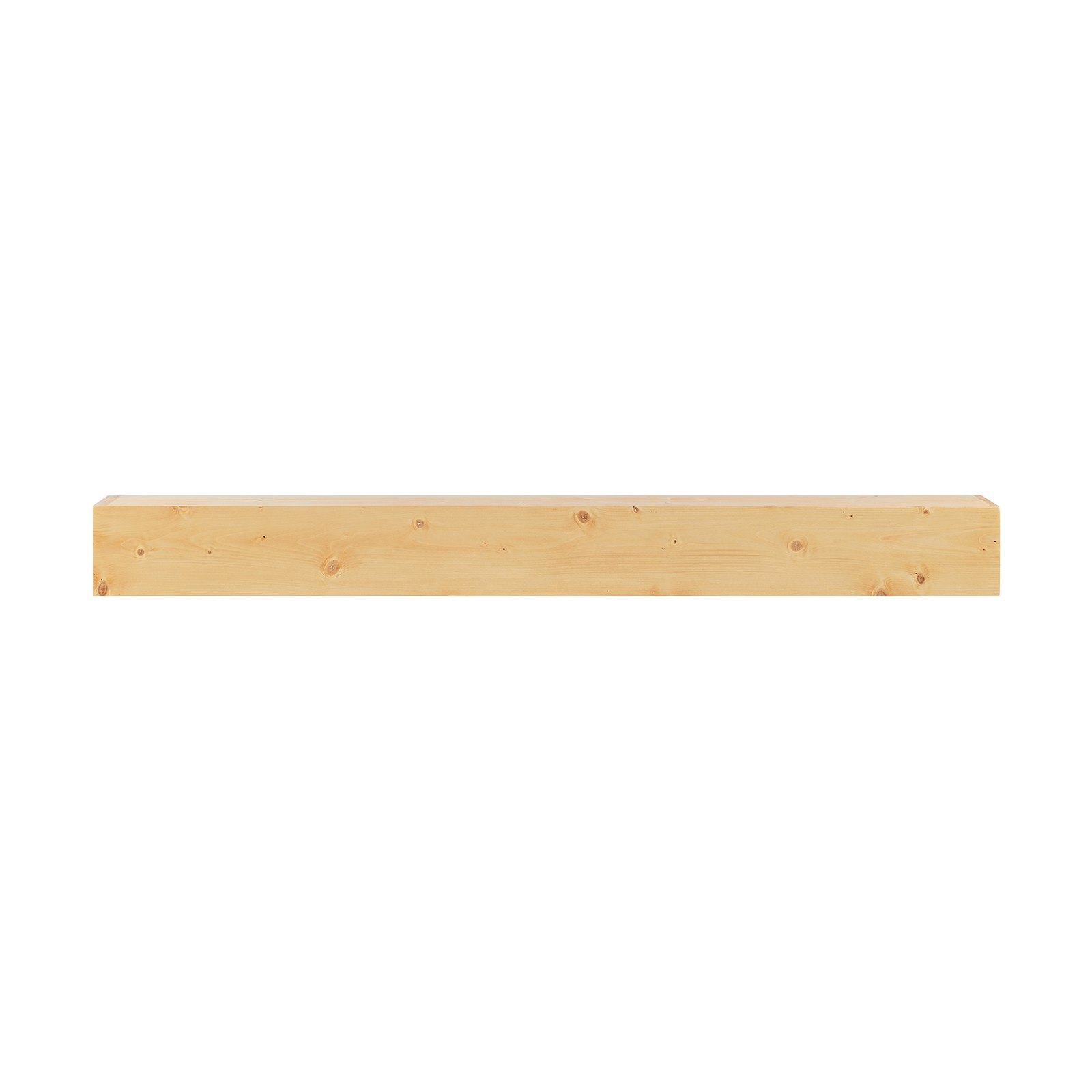 Rustic natural wood fireplace mantel by Start2Finish, 60-inch wall-mounted floating shelf with handcrafted farmhouse style decor.
