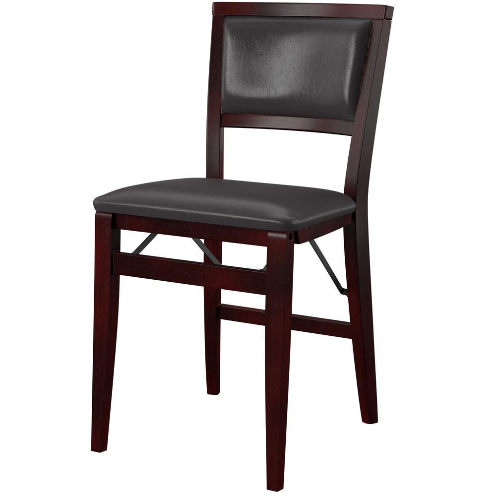 Start2Finish Kiera 18-Inch Pad Back Folding Chairs, set of two, with padded seats and metal frames for easy folding and storage.