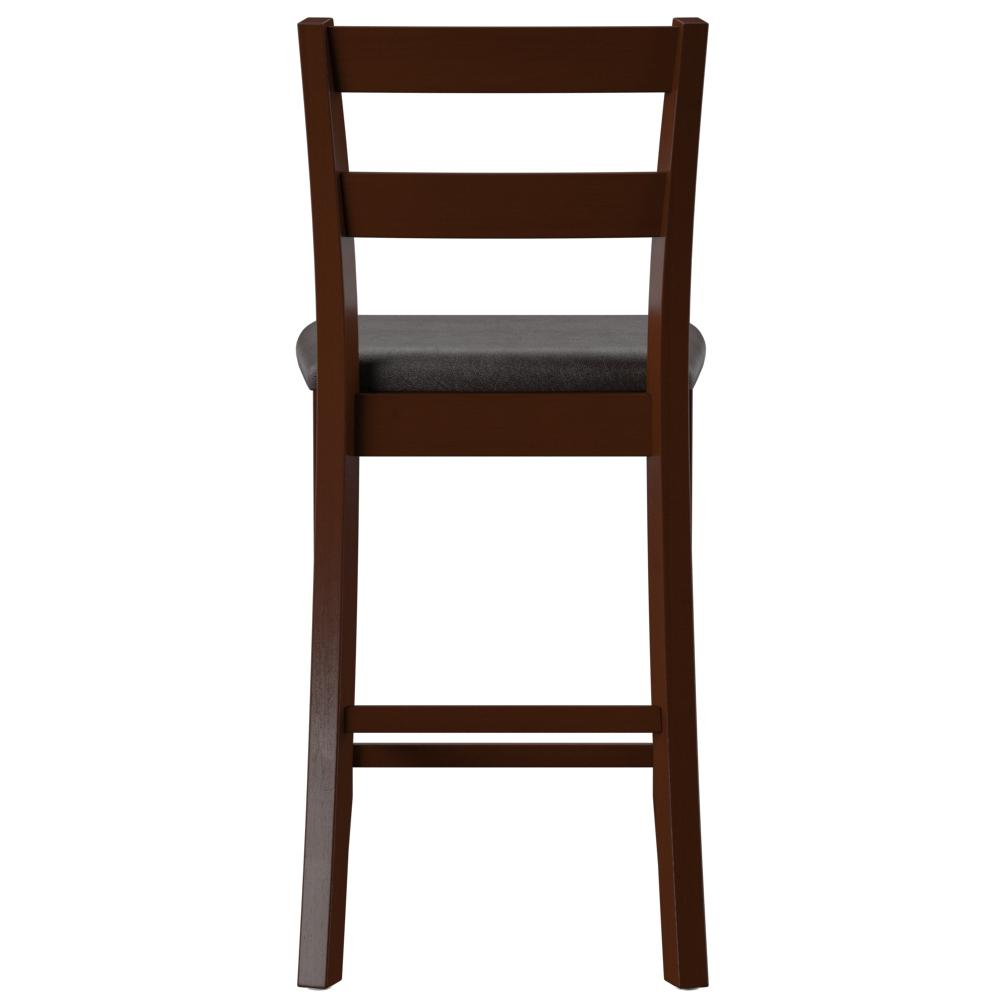 Triena 24-inch Soho counter stool by Start2Finish featuring a modern design with a wooden seat and metal frame.