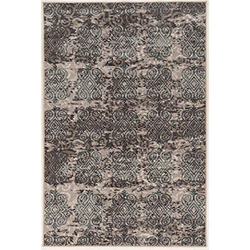 Vintage Clara Grey and Blue 8x10 rug by Start2Finish featuring intricate patterns and a soft, textured design.