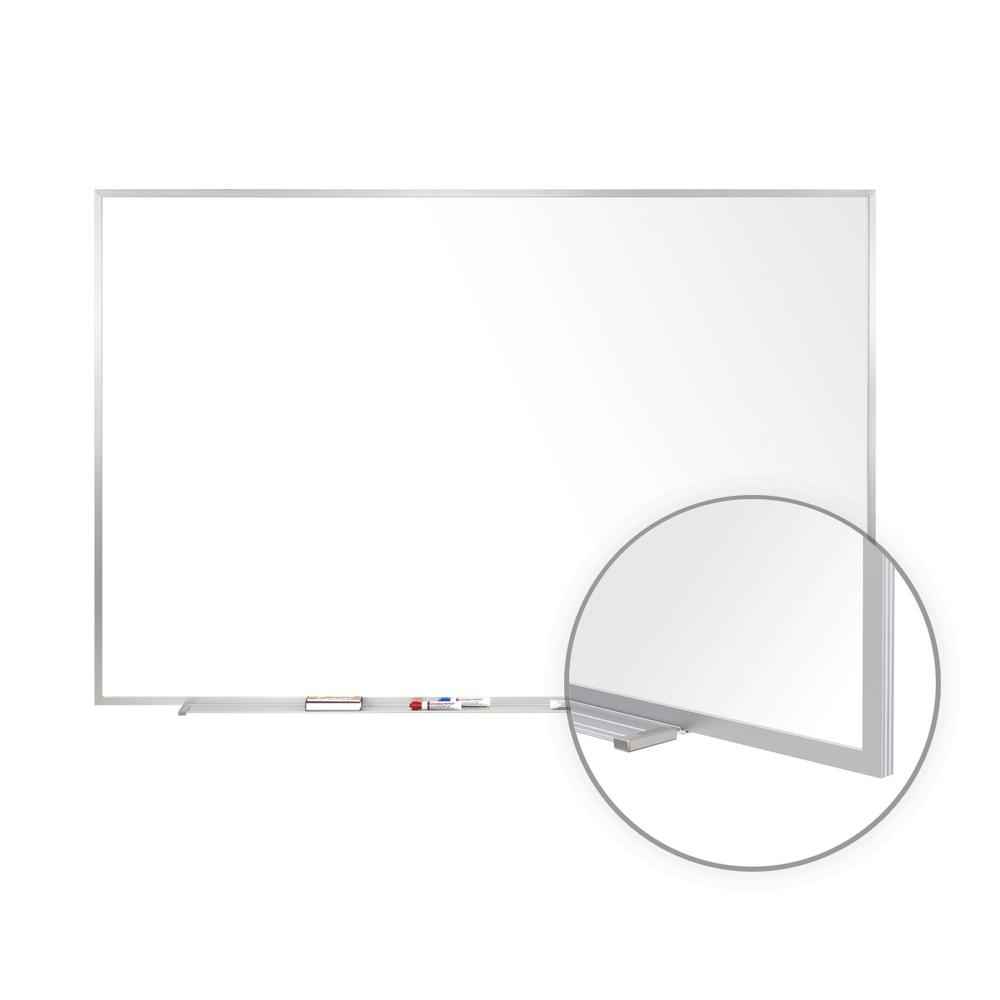 Start2Finish Ghent magnetic porcelain whiteboard with aluminum frame, 2 feet by 3 feet, suitable for office use.