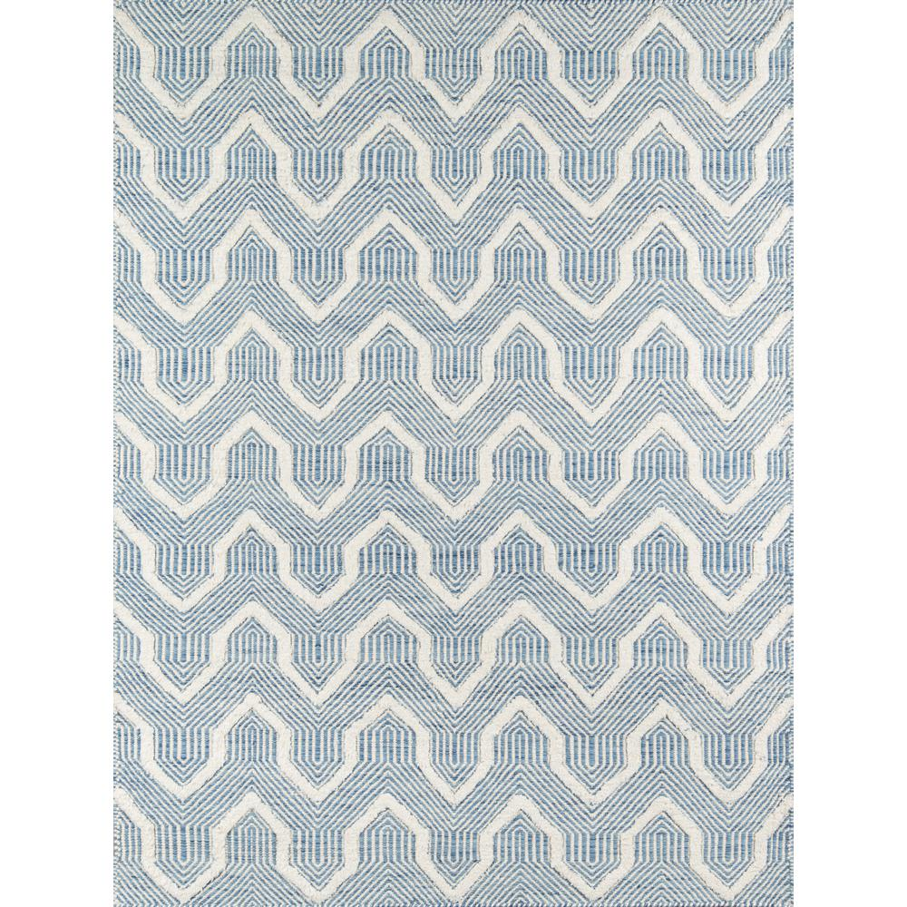 Start2Finish contemporary blue rectangle area rug measuring 3&