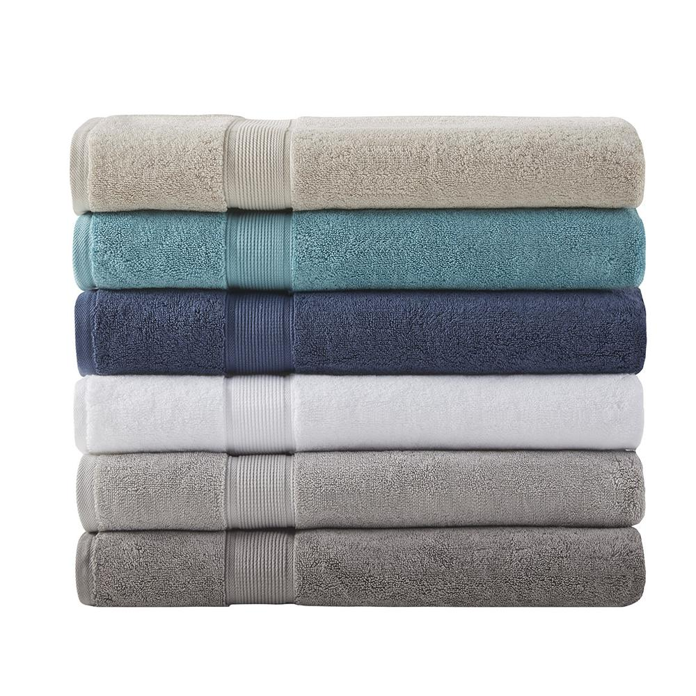 Start2Finish 100% Cotton Bath Sheet set with antimicrobial properties, shown as a plush, white two-piece bath towel set.