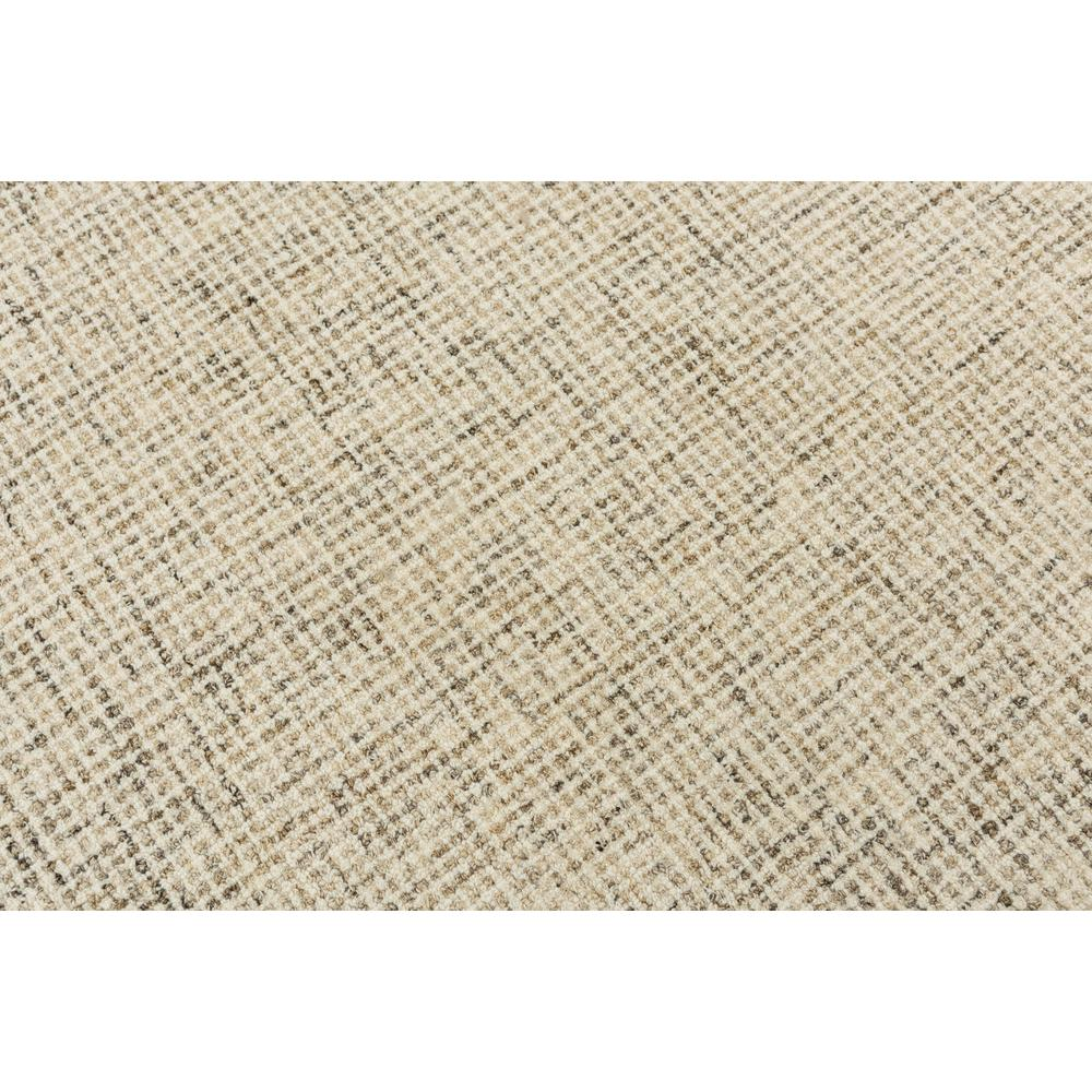 Hand tufted wool rug with loop pile in 5x8 feet, featuring neutral tones and textured surface, by Start2Finish Rugs.