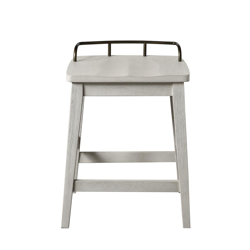 Start2Finish Pendleton counter stool with wooden legs and upholstered seat, ideal for kitchen or bar area.