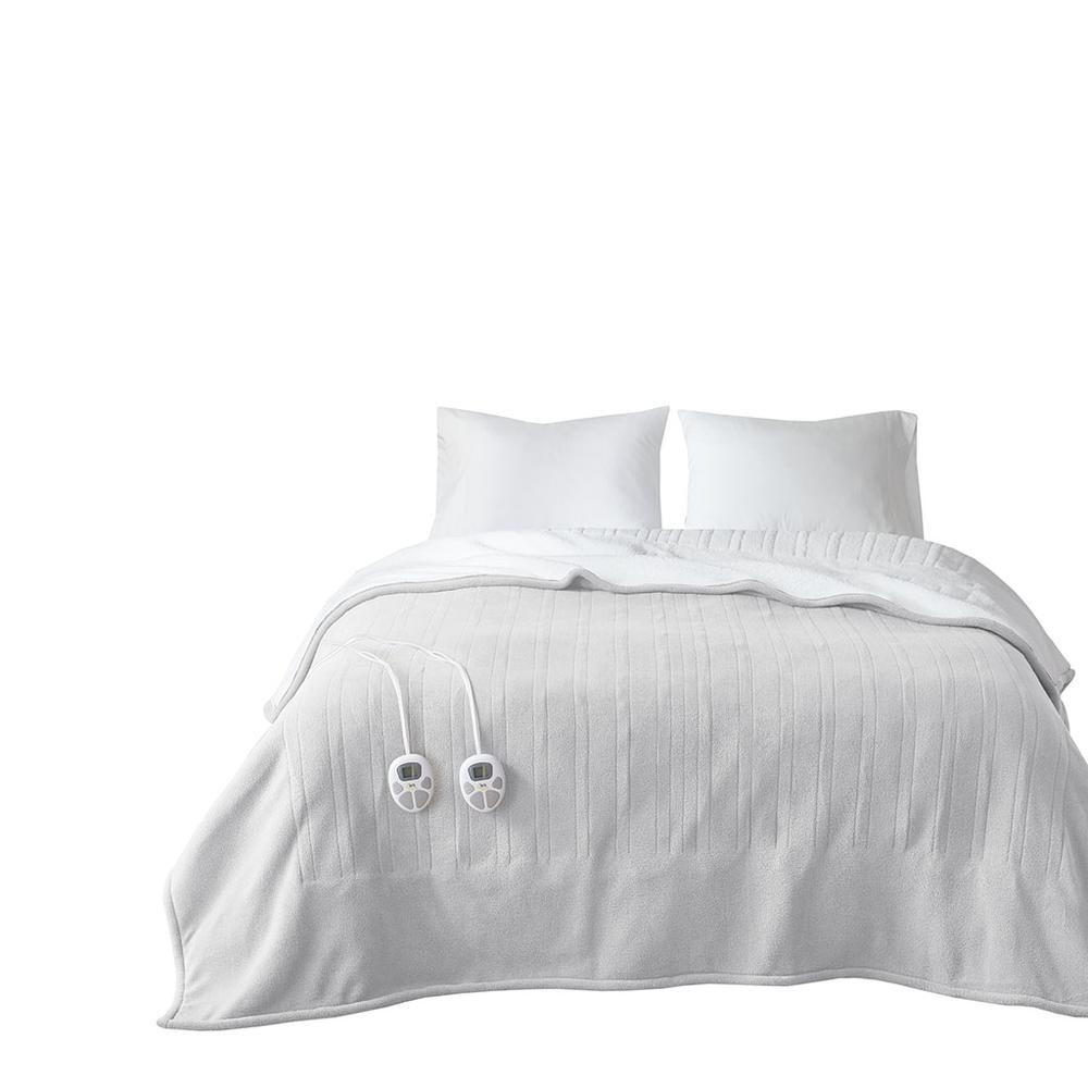 Start2Finish heated blanket with soft, cozy fabric and visible control panel for adjustable warmth.