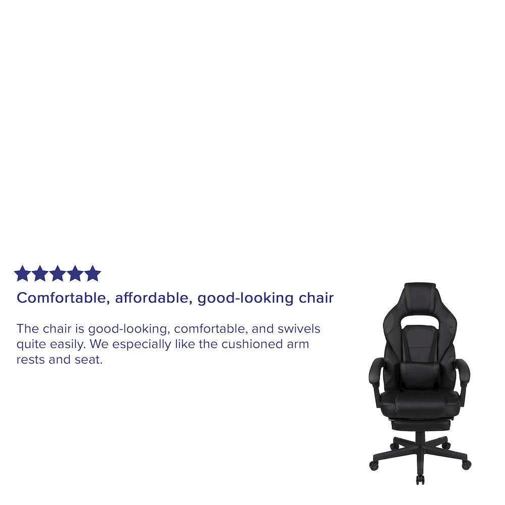 Start2Finish X40 Gaming Chair Racing Computer Chair in black with adjustable armrests and high-back design for ergonomic comfort.