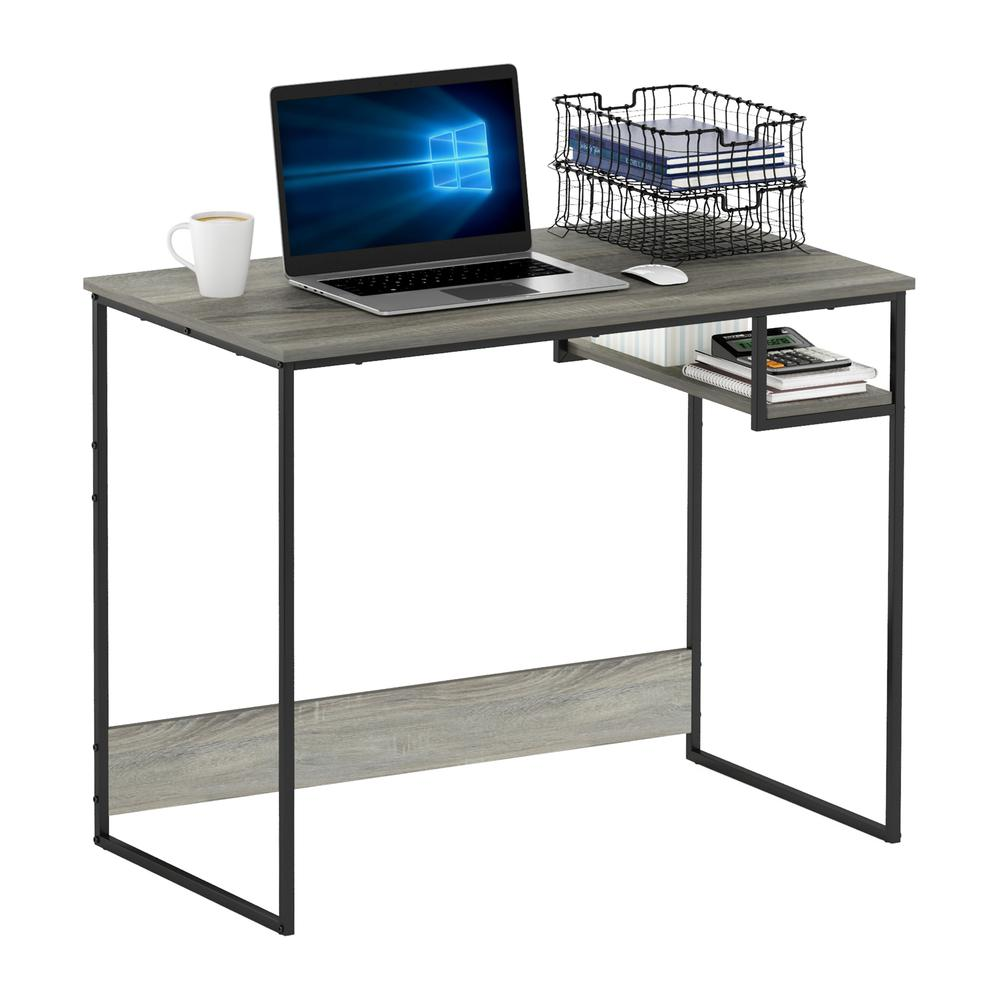 Furinno Moretti modern lifestyle study desk in French Oak Grey with clean lines and a functional design, furniture by Start2Finish