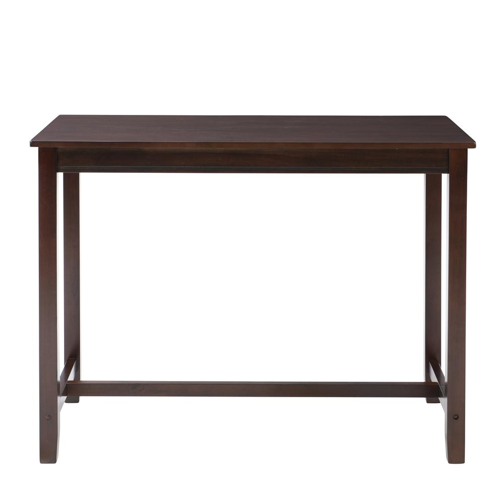 Start2Finish Claridge Bar Pub Table in brown wood finish, featuring a sturdy tabletop and sleek legs for modern pub-style furniture.